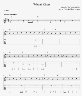 The Tragically Hip Sheet - Wheat Kings Tragically Hip Sheet Music, HD Png Download, Free Download