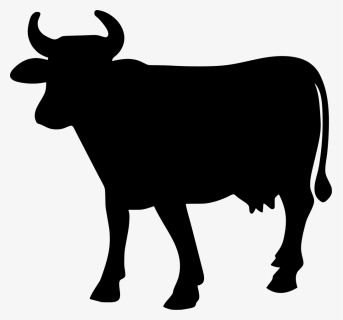 Cow Silhouette , Png Download - Cow Silhouette Png, Transparent Png, Free Download