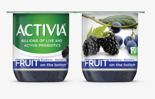 Activia Fruit Fusion Probiotic Lowfat Yogurt Blueberry - Danone Activia Blueberry Yogurt, HD Png Download, Free Download