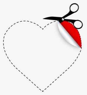 #ftestickers #scissors #heart #doodle #cute #aesthetic - Die Cut Line, HD Png Download, Free Download
