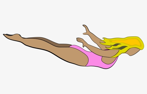 Holy Diver Clip Arts - Female Diving Cartoon Png, Transparent Png, Free Download