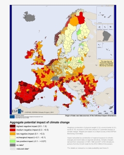 Climate Change Map Europe, HD Png Download, Free Download