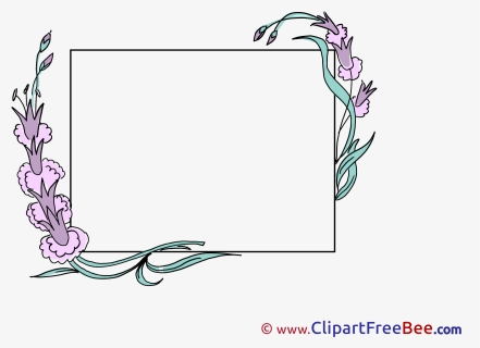 Beautiful Flowers Printable Frames Images, HD Png Download, Free Download