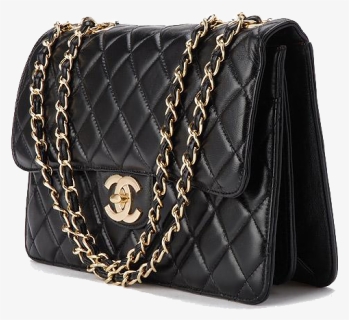 Fashion Leather Bag Black Handbag Chanel Clipart - Chanel Bag Png, Transparent Png, Free Download