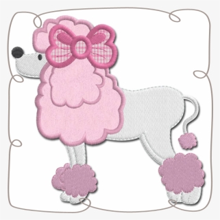 Paris Poodle Applique Machine Embroidery Design Pattern-instant - Cartoon, HD Png Download, Free Download