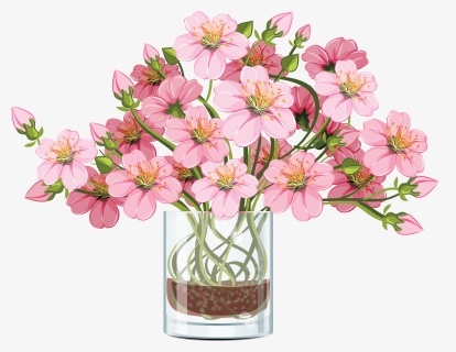 Vase Clipart Cherry Blossom, HD Png Download, Free Download