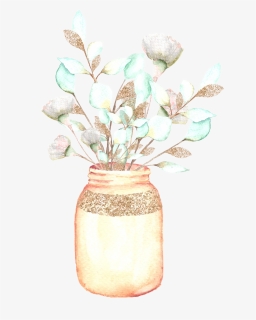 #flowers #jar #jarofflowers #masonjar #peach #flowersinabottle - Artificial Flower, HD Png Download, Free Download