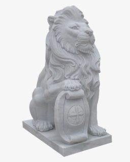 Marble Lion Sculpture Outdoor Animal Big White Stone - Statue, HD Png Download, Free Download