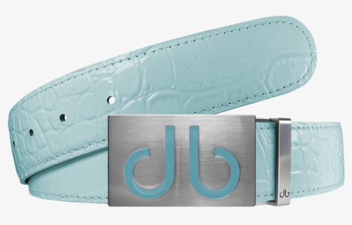 Aqua Crocodile Textured Leather Belt With Buckle - Belt, HD Png Download, Free Download