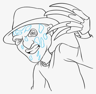 How To Draw Freddy Krueger From Nightmare On Elm Street - Line Art, HD Png Download, Free Download