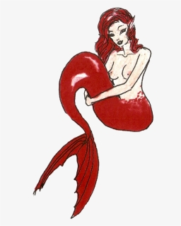 Another Tumblr Exclusive Red Mermaid Hangin’ Out All - Illustration, HD Png Download, Free Download