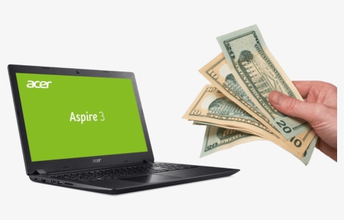 Sell Acer Laptops - Hand Holding Money Png, Transparent Png, Free Download