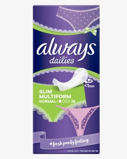 Always Dailies Slim Multiform Panty Liners - Always Dailies Slim Multiform, HD Png Download, Free Download