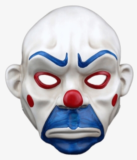 Face Of The Joker Mask Bank Robber - Mascara De Payaso Del Joker, HD Png Download, Free Download