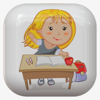 Girl At School Clipart, HD Png Download, Free Download