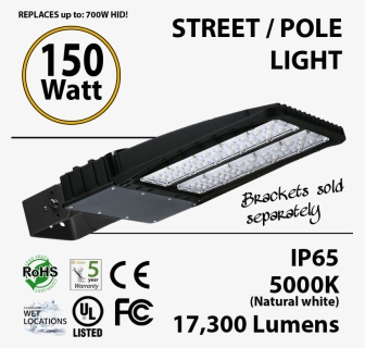 150w Led Street Light / Pole Mount Fixture 17300lm - Laptop Battery, HD Png Download, Free Download