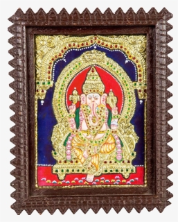 Ganesha Indian Tanjore Painting"     Data Rimg="lazy"  - Thanjavur Painting, HD Png Download, Free Download