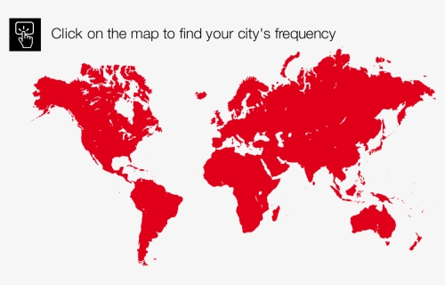 Clic On The Map To Find Your City"s Frequency"  						 - World Map Grey Png, Transparent Png, Free Download
