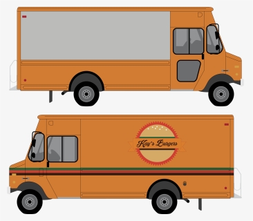 Kay"s Burgers Truck & Packing Mock-ups - Food Truck Png To Design, Transparent Png, Free Download