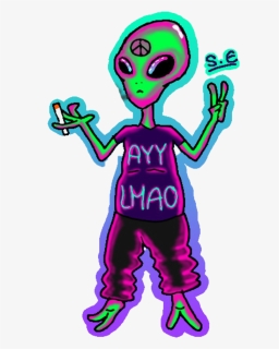 Lmao Transparent Png - Ayy Lmao Alien Png, Png Download, Free Download