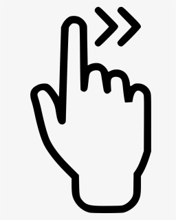 Swipe Touch Screen Right - Finger Point Icon Free, HD Png Download, Free Download