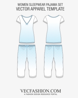 Vector Clothes Pajama - Crop Top Flat Sketches, HD Png Download, Free Download