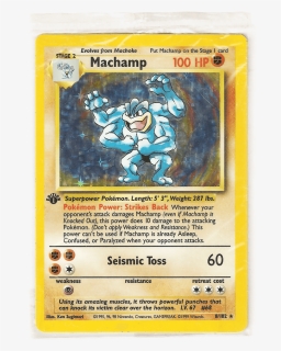 Sealed 1st Edition Machamp Base Set - Machamp 8 102, HD Png Download, Free Download