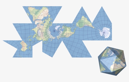 Dymaxion Map Projection, HD Png Download, Free Download