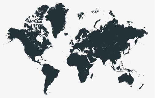 New Apostolic Church Worldwide - World Map Black Printable, HD Png Download, Free Download
