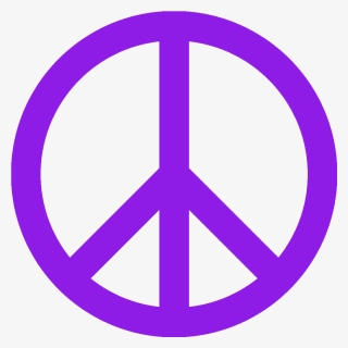 Purple Peace Sign Clipart, HD Png Download, Free Download