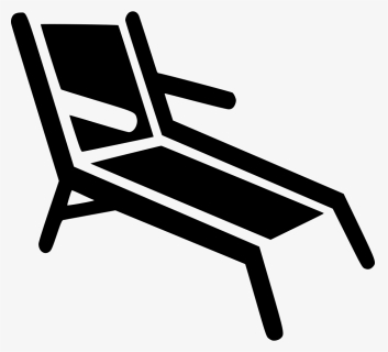 Deck Chair - Deck Chair Png Black, Transparent Png, Free Download