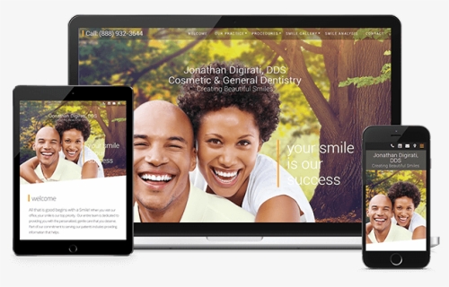 Custom Dental Web Design For Dental Practices - Smartphone, HD Png Download, Free Download