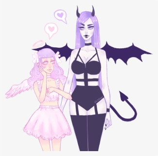 Kawaii And Pastel Goth Image - Angel X Succubus, HD Png Download, Free Download
