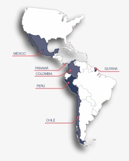 Our Projects Are Located Throughout The Latin America - Map, HD Png Download, Free Download