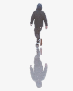 #walking #shadow #runing #man - Silhouette Man Walking Shadow, HD Png Download, Free Download