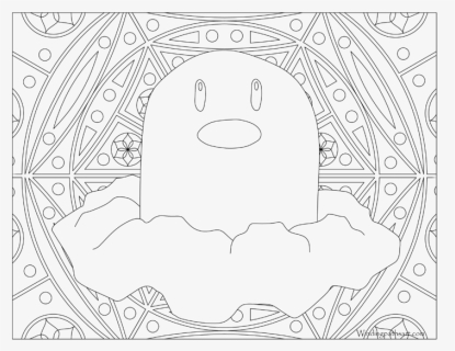 Adult Pokemon Coloring Page Diglett - Pokemon Coloring Pages Leafeon, HD Png Download, Free Download