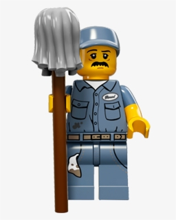 Lego Series 15 Janitor, HD Png Download, Free Download