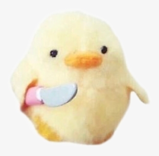 #chick #cute #lilpeep #riplilpeep #peep #chicken #duck - Chicken With Knife Meme, HD Png Download, Free Download