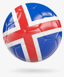 Glossy Soccer Ball - Iceland Flag Ball Png, Transparent Png, Free Download