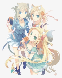 #animegirls #nekos #catears #cattails #freetoedit - Anime Best Friend Forever, HD Png Download, Free Download