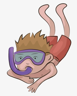Boy Snorkeling Clipart - Snorkeling Clipart, HD Png Download, Free Download