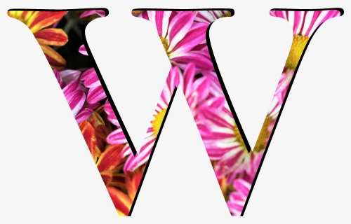 Flower Pattern Letters W - Thong, HD Png Download, Free Download
