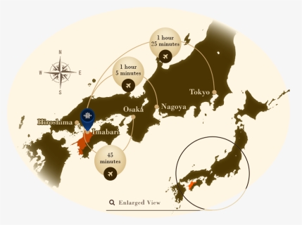 Welcome To Imabari Kokusai Hotel - Silhouette Japan Map, HD Png Download, Free Download