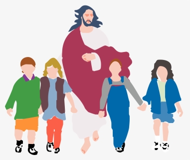 Walking With Jesus Clipart - Kids Walking With Jesus, HD Png Download, Free Download