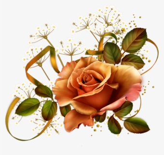 Tube Fleurs - Chocolate Rose Flower Transparent, HD Png Download, Free Download