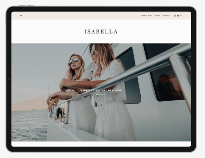 Isabella Squarespace Template - Tablet Computer, HD Png Download, Free Download
