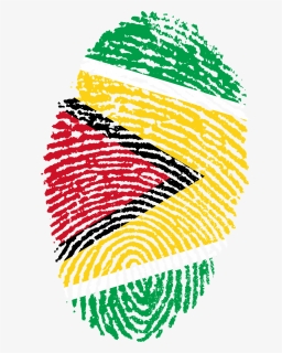 Guyana Finger Print Flag, HD Png Download, Free Download