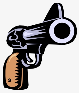 Vector Illustration Of Handgun Handheld Firearm Weapon - Gun Vector, HD Png Download, Free Download