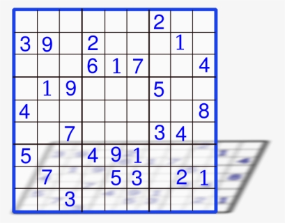 Sudoku With Numbers Vector Graphics - Sudoku Clipart Png, Transparent Png, Free Download