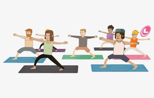 Yoga Cartoon png download - 1240*1182 - Free Transparent Yoga Mat